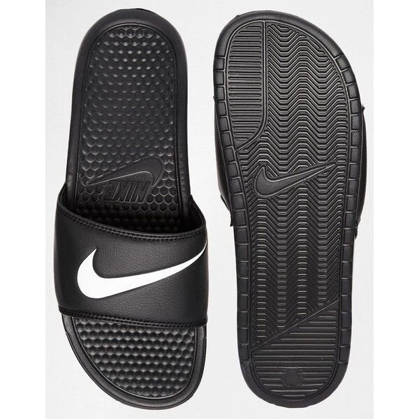 Mens Nike Benassi Swoosh Flip Flops Slides UK 15 EU50.5 US16 Sandals 312618-011