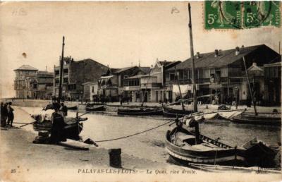 Old postcard Palavas-les-FLOTS Le Quai rive droit (686818)