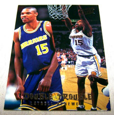 1994-95 FLEER ULTRA DOUBLE TROUBLE INSERT CARD #9 LATRELL SPREWELL