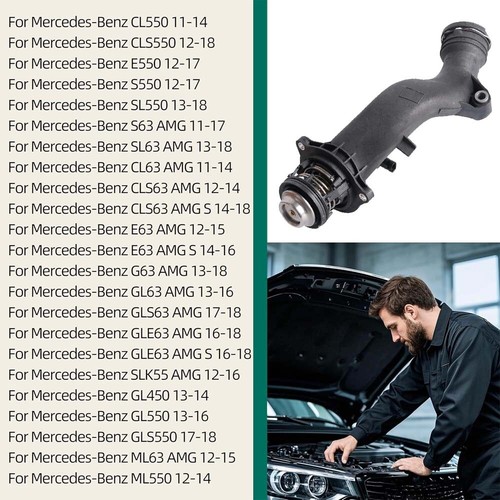 New Engine Coolant Thermostat Housing For Mercedes Benz AMG G63 S550 A2782000815 - Picture 4 of 5