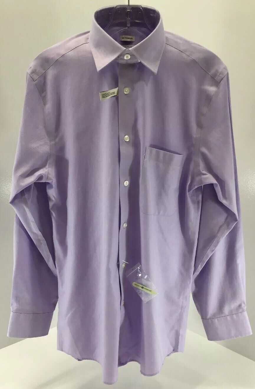 Joseph Abboud Mens 2021new shipping free Dress Shirt Button Lavender Light Max 62% OFF Up 15 Size