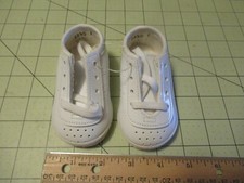 Baby Shoes Size 1 Made in USA Infants Doll Shoes White Unisex
