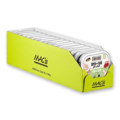 MAC's Cat Katzenfutter Huhn & Lamm Nassfutter Schalen 16x100g getreidefrei - Bild 5 von 5