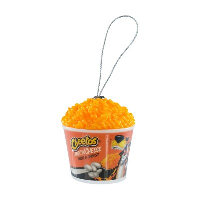 Cheetos Mac Cheese Cup Decoupage Christmas Ornamnet, 3'' Tall