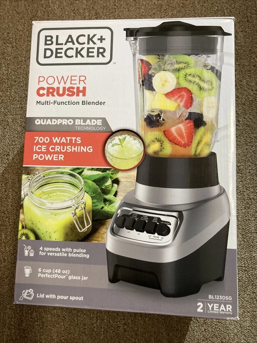 BLACK+DECKER PowerCrush Multi Function Blender with 6 Cup Glass Jar 