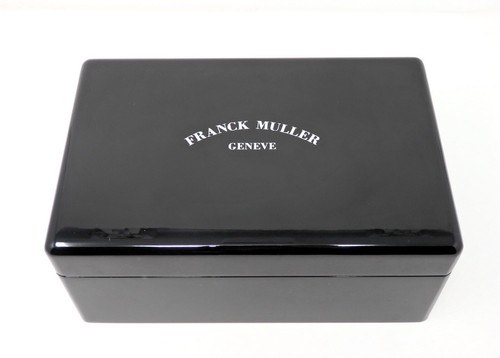 Caja de almacenamiento de reloj Franck Muller vacía negra esmaltada estuche de certificado papel JPN - Imagen 3 de 21
