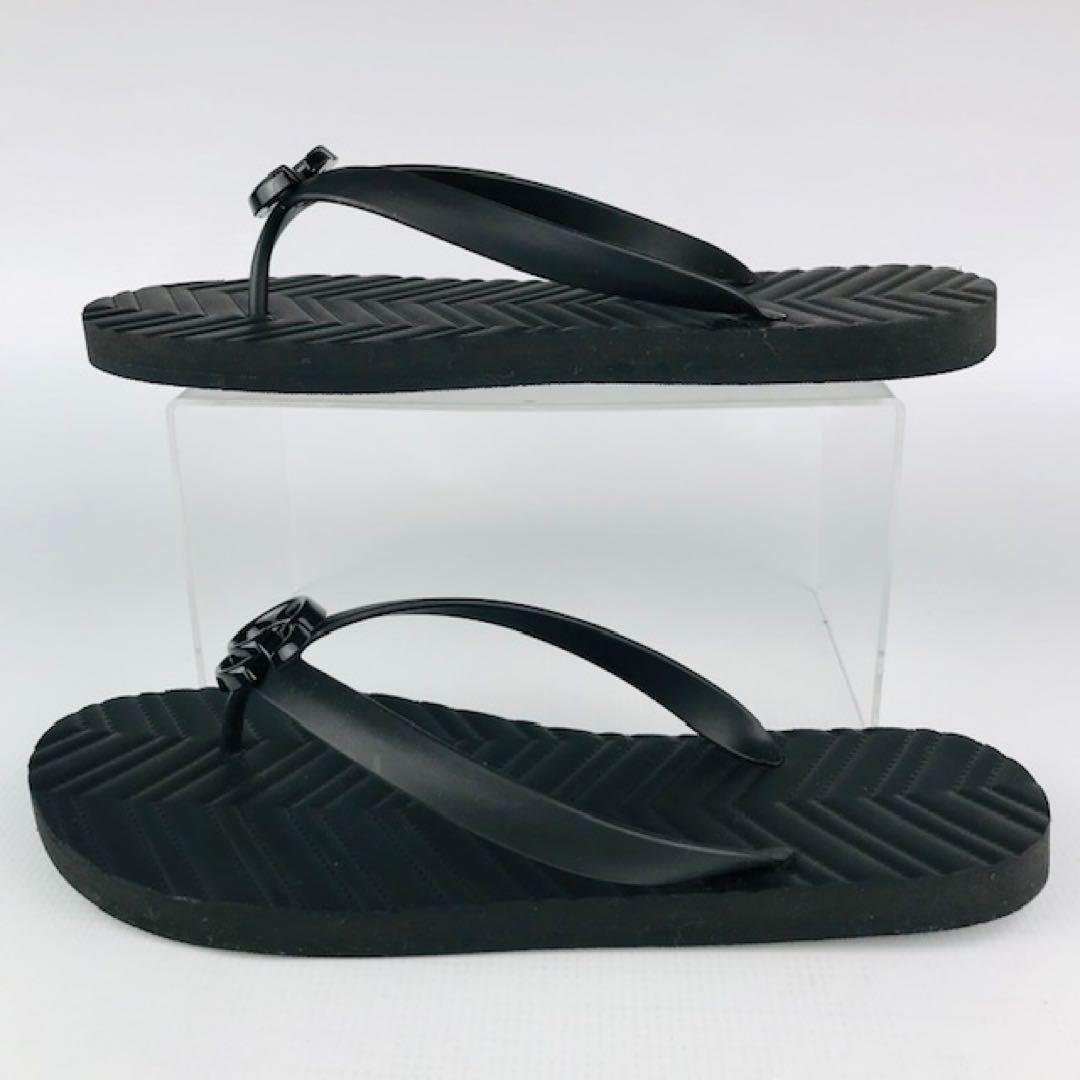 Gucci★素敵!Men SANDALS BLACK RUBBER FLIP FLOPS GG Logo Gucci Rubber Sandals Men's Slip-on Flip-flops Double G Black