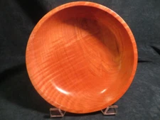 Lathe Turned Wood Bowl Quilted Maple 9" Diameter 2.5" High. From our home shop.