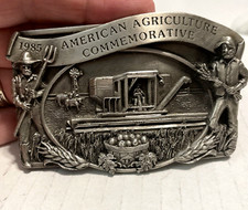 VINTAGE 1985 AMERICAN AGRICULTURE COMMEMORATIVE BELT BUCKLE ARROYO GRANDE 4531