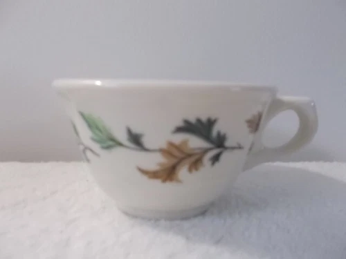 Vintage Syracuse China Ivory Leaves Branch Coffee Tea Cup Mug Restaurant Ware