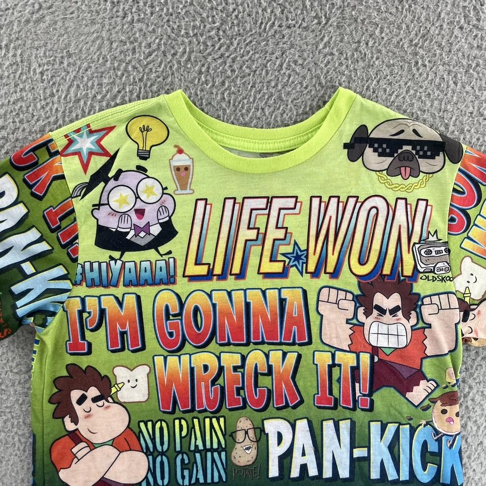 Camisa Wreck it Ralph Niños Jóvenes Niños Grande 10-12 Camiseta Estampada Disney Pixar Foto 3 de 4