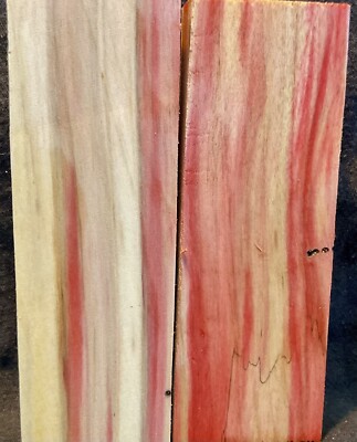 K D Flaming Red BOX ELDER  Pen Blanks/KnifeScales 2-pcs 7/8 x 1 3/4 x5 1/4  B-26