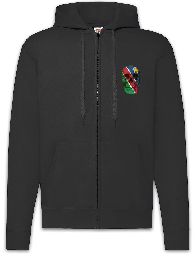 Classic Namibia Skull Flag Zipper Hoodie Flagge Biker Banner Banner