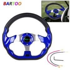 Golf Cart Steering Wheel 13 inch for Golf Cart EZGO/Club Car/Yamaha Blue