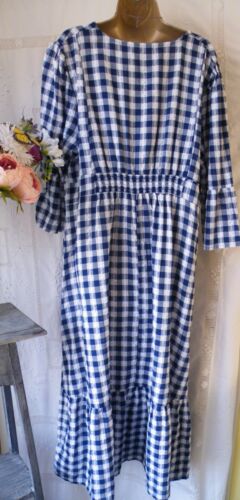 ?***ROBE officiel MOUSSON OCCASION "CARREAUX VICHY BLEU" TAILLE EXTRA LARGE***?