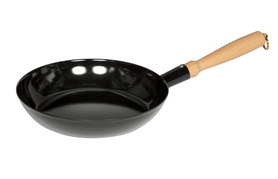Riess Holzknechtpfanne Emaille Bratpfanne Schwarz 30cm