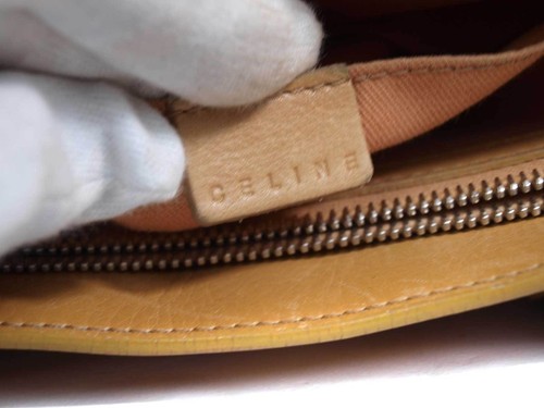 CELINE Borsa a mano in pelle marrone chiaro CH16590L - Foto 10 di 12