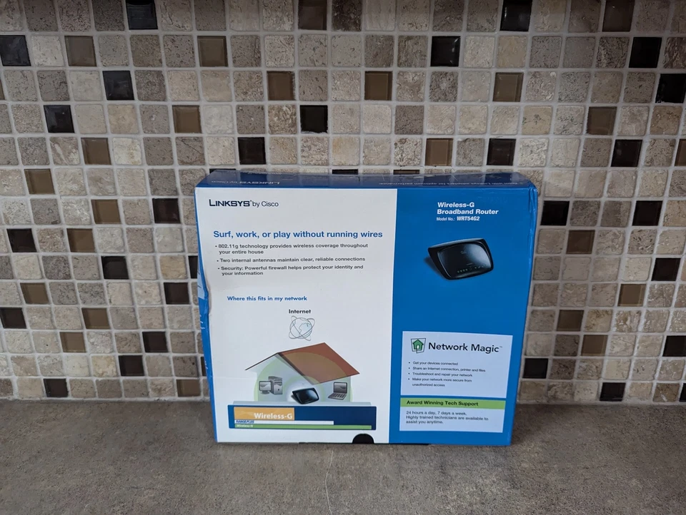 CISCO LINKSYS WRT54G2 V1 54MBPS 4-PORT 10/100 WIRELESS G ROUTER ULB2-17 - Image 4 of 4