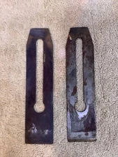 Two 1-3/4" Stanley plane irons, 1 SW