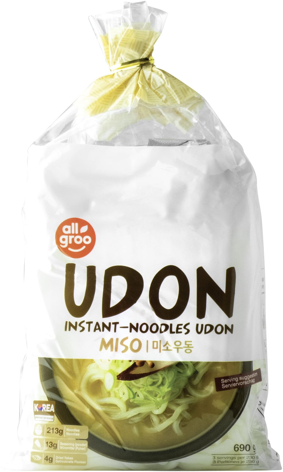 Udon Instantnudeln - Miso Udon Suppe würzig aromatisch schnelle Zubereitung -...