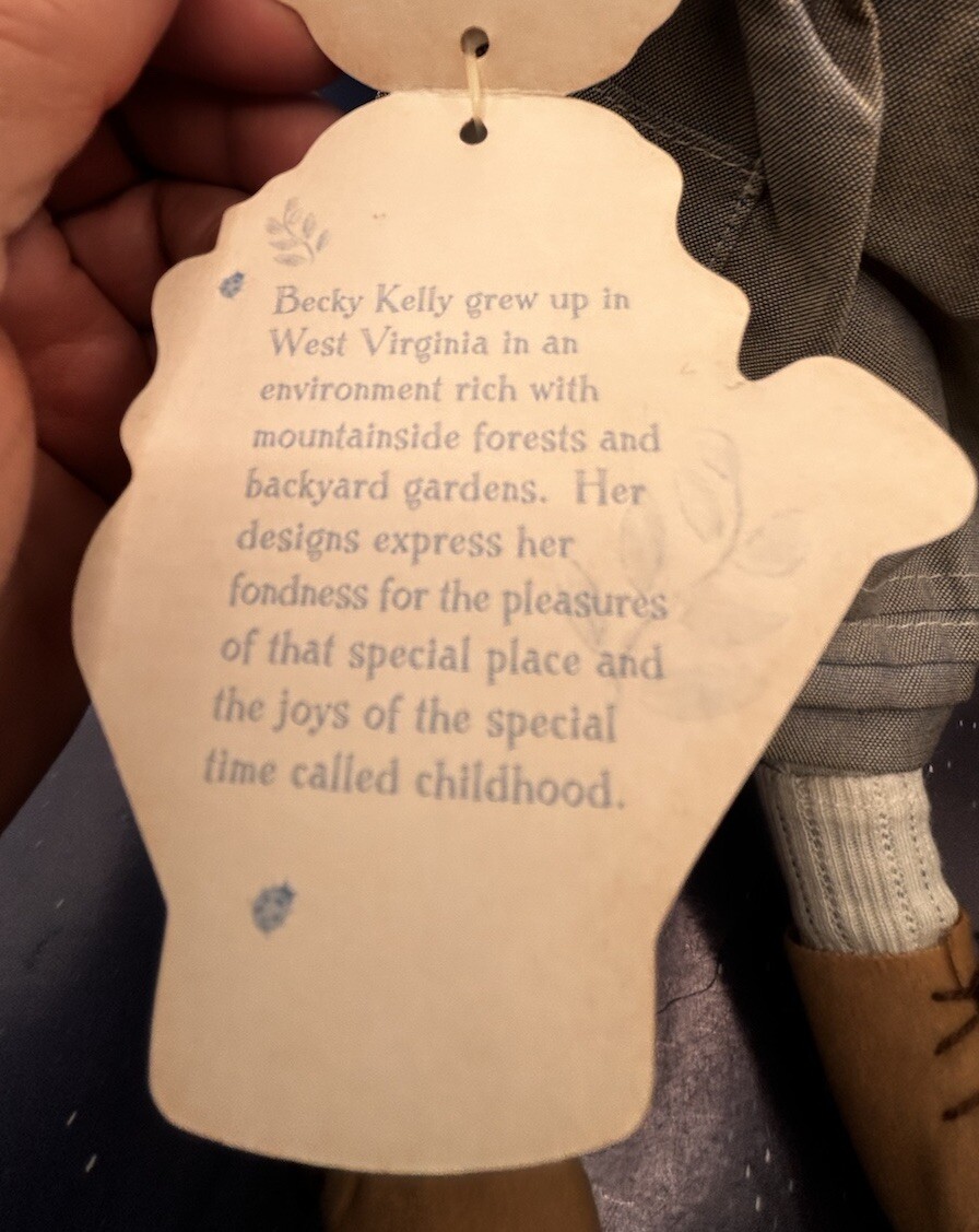 Hallmark POUPEE Spoonful of Stars Becky Kelly Cloth Rag Doll With Tag 16 in