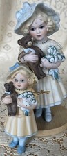 2 Jan Hagara “Meg” Victorian Porcelain Figurines 3” & 5.25”