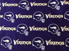 NFL Minnesota Vikings Vintage Logo FABRIC, 1/4 Yard, 9 x58 , FAST SHIPPING