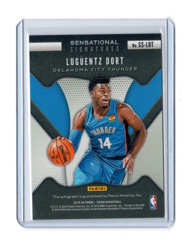 Luguentz Dort 2019-20 Panini Prizm Sensational Signatures Rookie Auto RC #SS-LDT - Bild 2 von 2
