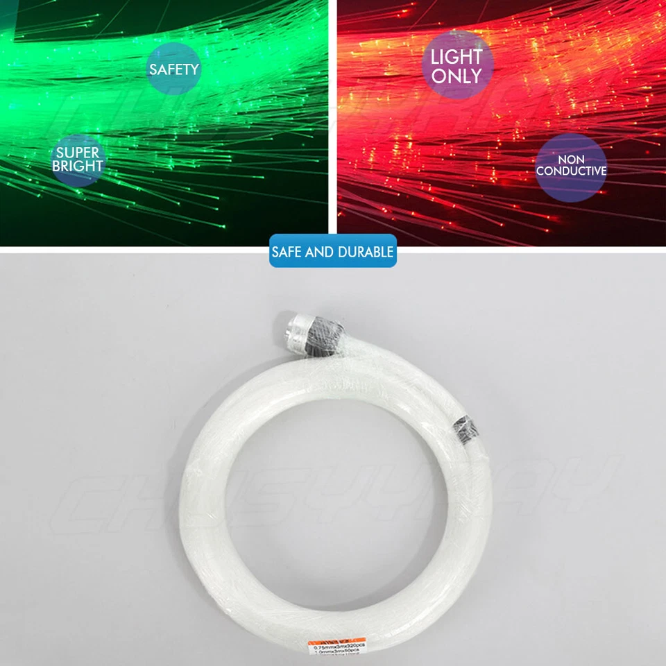 Kit de 300 luces estrella techo coche/hogar techo centelleante luces de techo fibra óptica Foto 4 de 4