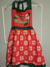 Christmas Holiday Kitchen Apron Who Needs Santa When You Have Grandma