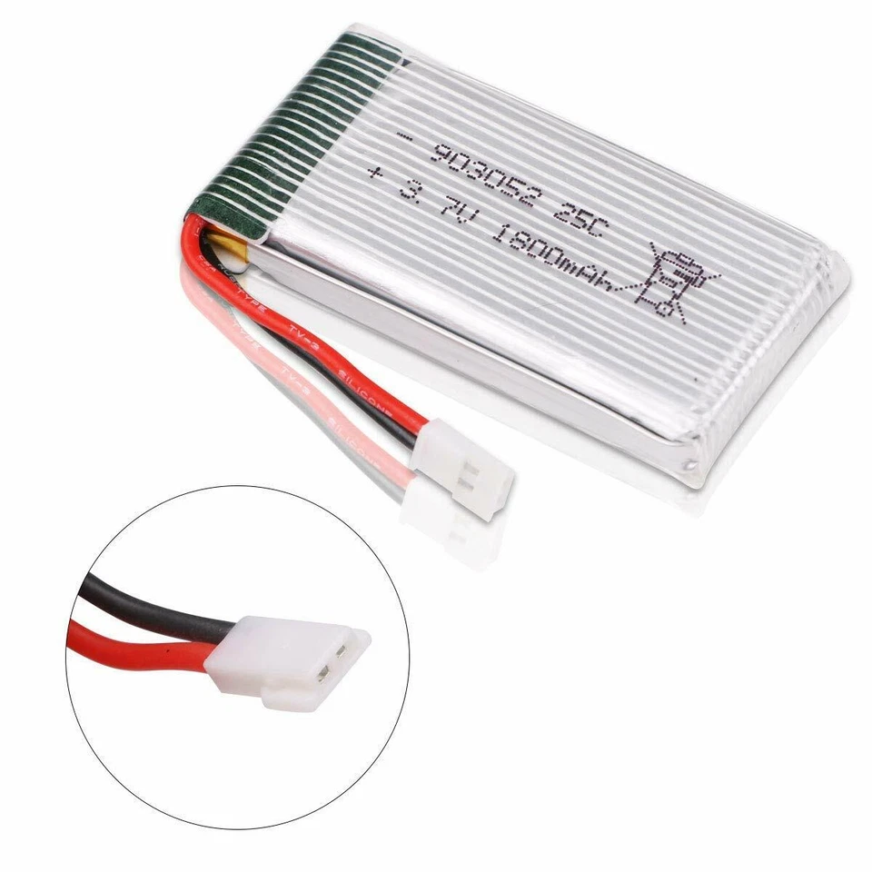 3,7 V 1800mah Lipo Akku 25C XH2.54 Stecker mit USB Ladegerät für RC Drohne DHL - Bild 3 von 4