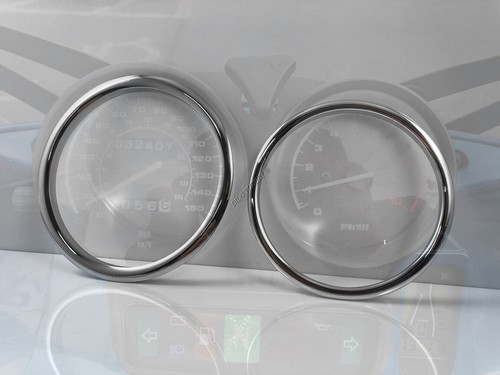 Fits: BMW Motorbike R 1100 GS 2-Teilig Poliert Aluminium Tachoringe Tacho Ringe - Picture 2 of 10