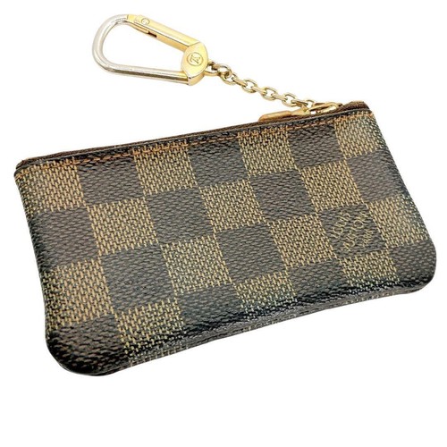 Louis Vuitton N62658 Damier Pochette Cles Coin Purse Case Key Pouch Brown FS - Picture 8 of 12