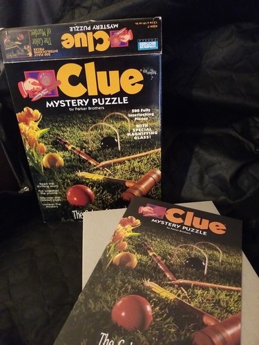 Vintage 1993 CLUE “The Color Of Murder” Mystery Puzzle 500 Pcs Parker Brothers