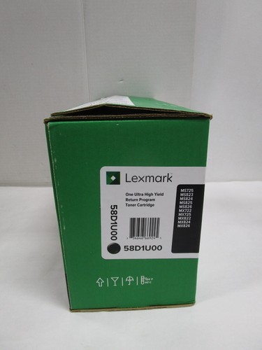 GENUINE LEXMARK 58D1U00 ULTRA HIGH YIELD BLACK TONER CARTRIDGE NEW SEE PHOTOS - Picture 2 of 15