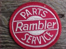 1960s RAMBLER PARTS SERVICE PATCH NOS 3" ROUND AMERICAN MOTORS AMC EXC!