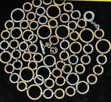 PHILIPPE CHARRIOL 750 18K Gold & Stainless Steel Cable 36" Necklace