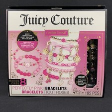 Kids Jewelry Making Kit Juicy Couture Perfectly Pink Make Gold Charm Bracelets