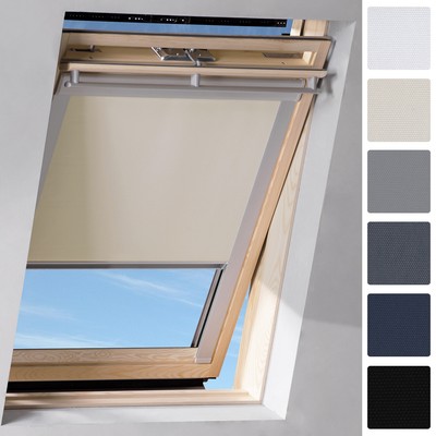 Dachfensterrollo Farbe grau Verdunkelung für Velux Fenster Serie GGL GGU GPL