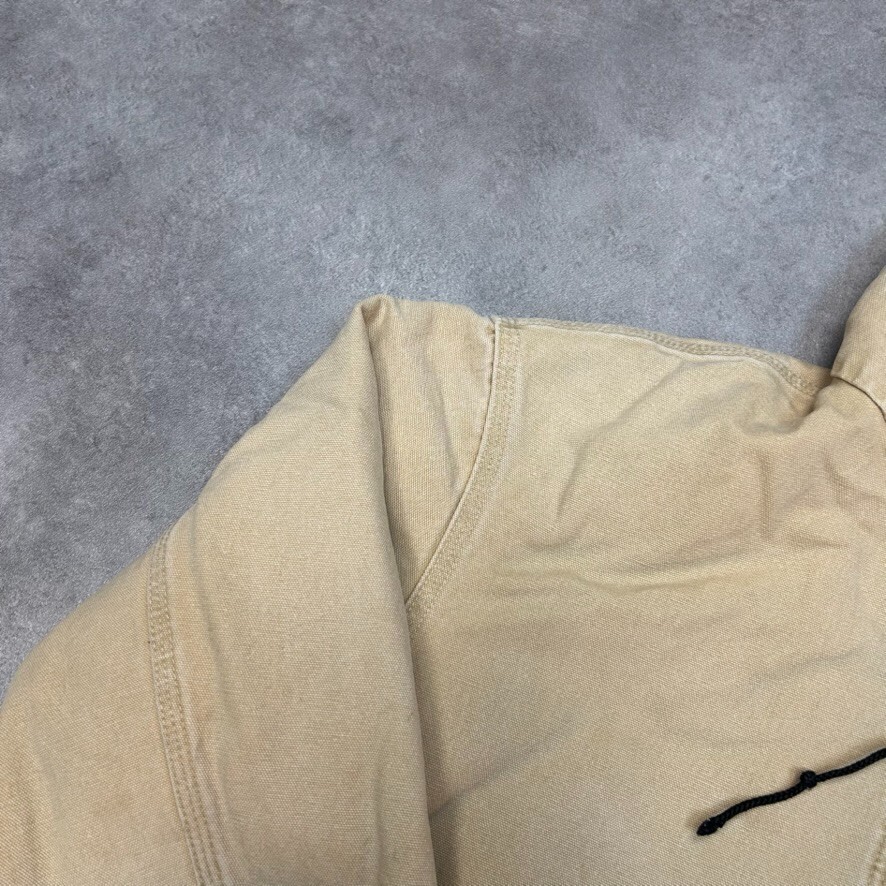 Carhartt Active Jacket Mens Large Vintage Quilt Lined Workwear Coat, Beige image 6