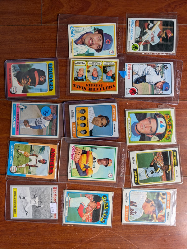 14 CARD LOT OF 1970s '70-'79 TOPPS BASEBALL: Commons, Rookies, Minor Stars READ