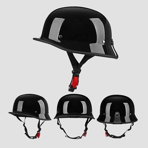 German Style Motorcycle Half Shell Helmet ECE/DOT Approved, Open Face Motorbike