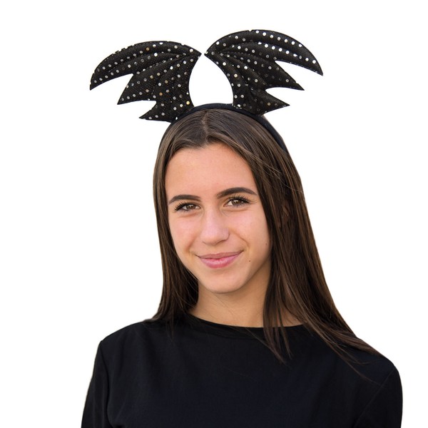 Fledermaus Haarreifen Mit FlüGeln Haarreif FüR Halloween Karneval Fasching Party-image