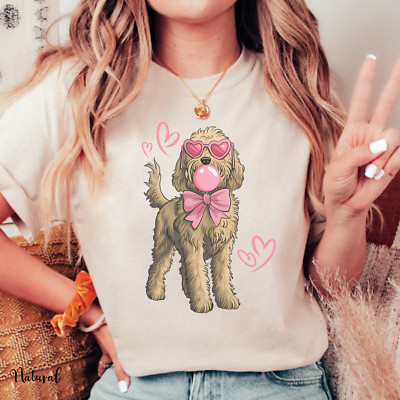 Goldendoodle Dog Valentine T Shirt Gift for Valentines Day Dog Mom Gift Shirt  