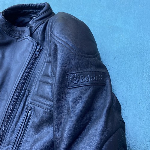 Belstaff Vintage Leather Motorcycle Jacket Womens S/M With Armour Padding Black - Picture 16 of 21