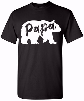 Papa Bear Funny T-Shirt Cotton T-Shirt for Dad - Stylish Everyday Wear