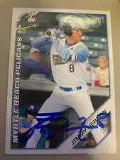 Jimmy Herron 2019 Myrtle Beach Pelicans Signed Team Card 