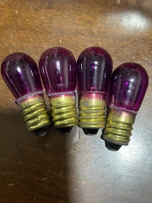 4pezzi lampada lampadina E14 5w 14V 0,34A incandescenza viola luminarie vari usi