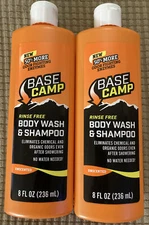 Base Camp Hunting Scent Elimination Rinse-Free Body Hair Wash Shampoo UNscented