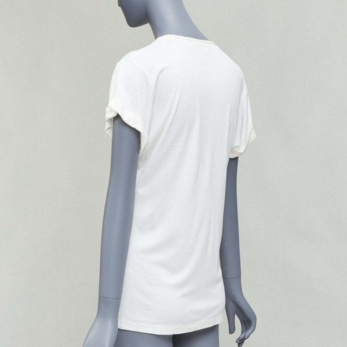 LOUIS VUITTON white Arc de Triomphe felt print tshirt  S - Picture 6 of 8